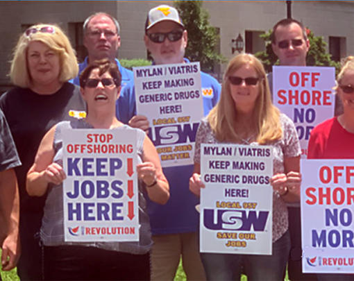 Mylan/Viatris plant protest Mylan/Viatris plant protest